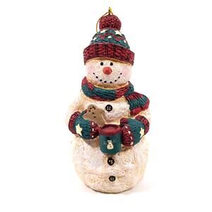 San Francisco Music Box Snowman 5" Ornament Plays Frosty Christmas Used Good